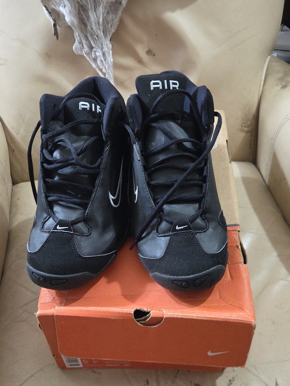 Nike Black and White High-Top Athletic Sneakers